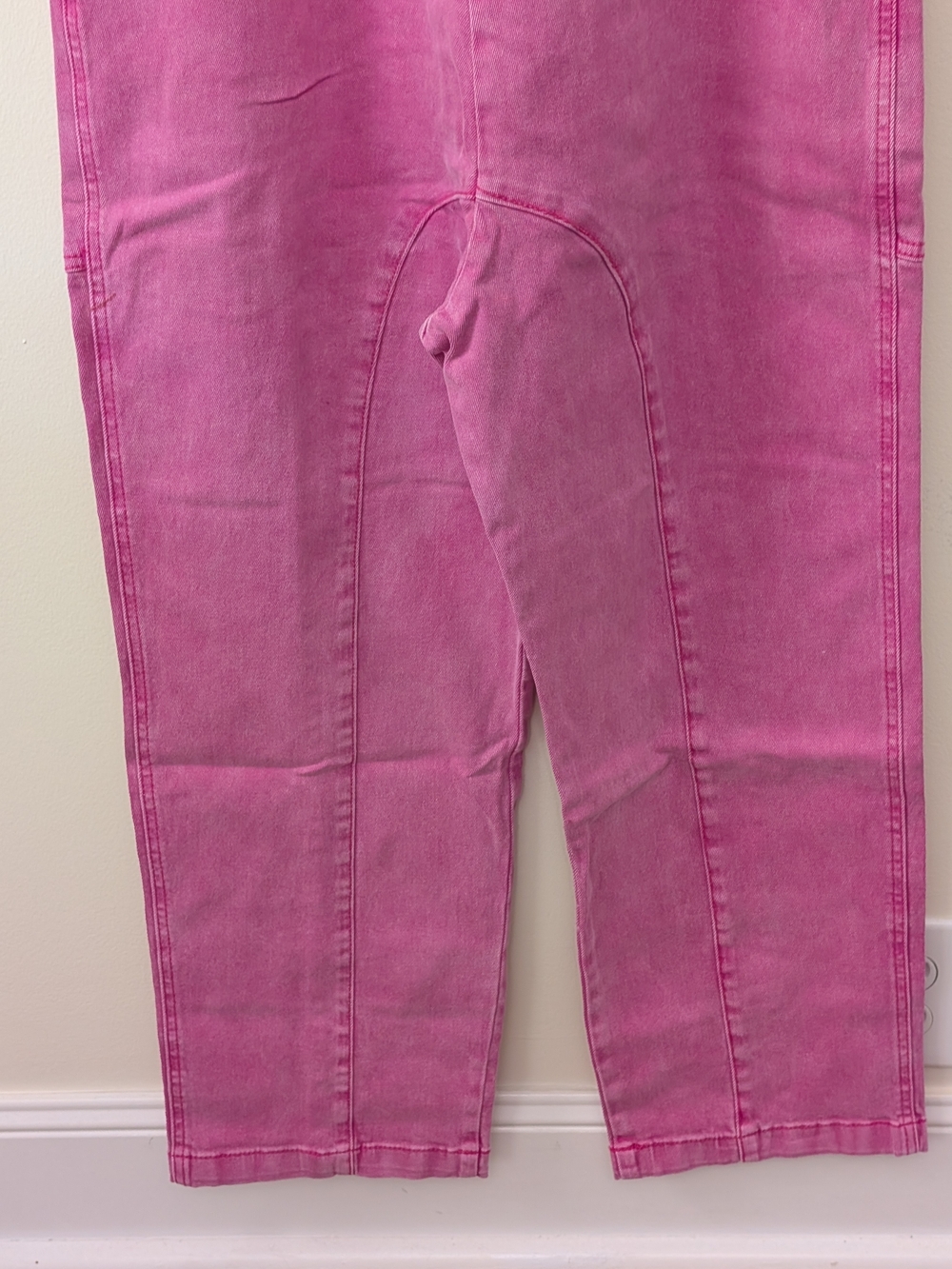 Zenana Women's Pink Casual Adjustable Straps Baggy Jumpsuit W/Pockets Sz Small - Picture 7 of 15